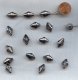 ANTIQUE SILVER - 16x10mm. DIAMOND CUT BICONE BEADS - Lots of 12