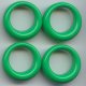 GREEN 27MM ROUND 1-HOLE PENDANTS - Lot of 12