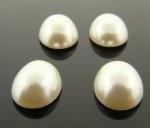 10X8MM WHITE PEARL OVAL CABOCHONS - Lot of 144