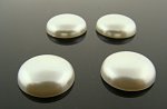 12MM WHITE LOW DOME PEARL ROUND CABOCHONS - Lot of 144