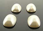 15X12MM WHITE HIGH DOME PEARL RECTANGLE CABOCHONS - Lot of 144