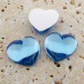 Light Sapphire Jewel Smooth - 18mm Heart Cabochons - Lots of 144