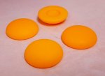 ORANGE MATTE - 28mm. ROUND SMOOTH DOMED CABOCHONS - Lots of 12