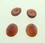 14x10mm. BROWN MATTE MARBLE OVAL CABOCHONS - Lot of 48