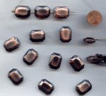 ANTIQUE COPPER 20x15mm. FACETED OCTAGON BEADS - Lots of 12