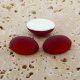Ruby Matte Frosted - 40x30mm. Oval Domed Cabochons - Lots of 12
