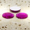 Fuchsia Jewel Faceted - 18x13mm. Oval Cabochons - Lots of 144