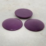 Opaque Plum - 28mm. Round Domed Cabochons - Lots of 12