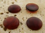 15mm. TORTOISE MATTE MARBLE ROUND CABOCHONS - Lot of 48