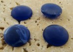 15mm. LAPIS MATTE MARBLE ROUND CABOCHONS - Lot of 48
