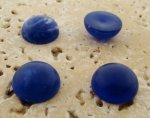 13mm. LAPIS MATTE MARBLE ROUND CABOCHONS - Lot of 48