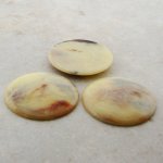 Ivory Marble - 28mm. Round Domed Cabochons - Lots of 12