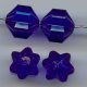 SAPPHIRE 14MM MULTI STAR FACETED BEADS - Lot of 12