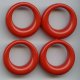 RED 36MM ROUND 1-HOLE PENDANTS - Lot of 12