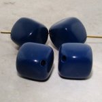 NAVY BLUE 16X16MM FACETED BEADS - Lot of 12
