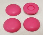 PINK MATTE - 28mm. ROUND SMOOTH DOMED CABOCHONS - Lots of 12
