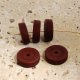 BROWN MATTE 15X5MM FLAT ROUND SPACER BEADS - Lot of 12