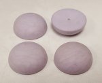 LILAC CRACKLE - 28mm. ROUND SMOOTH DOMED CABOCHONS - Lots of 12