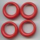RED 27MM ROUND 1-HOLE PENDANTS - Lot of 12