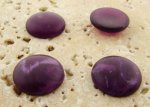 15mm. PURPLE MATTE MARBLE ROUND CABOCHONS - Lot of 48