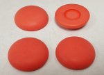 CORAL MATTE - 28mm. ROUND SMOOTH DOMED CABOCHONS - Lots of 12