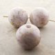 WHITE MARBLE 23MM SMOOTH ROUND BEADS - Lot of 12