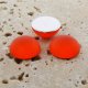 Orange Matte Frosted - 18mm. Round Domed Cabochons - Lot of 100