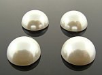 12MM WHITE HIGH DOME PEARL ROUND CABOCHONS - Lot of 144