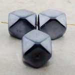 HEMATITE 18X16MM OVAL FACETED BEADS - Lot of 12