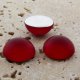 Ruby Matte Frosted - 15mm. Round Domed Cabochons - Lots of 144