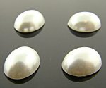 10X8MM WHITE PEARL OVAL CABOCHONS - Lot of 144