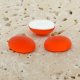 Orange Matte Frosted - 40x30mm. Oval Cabochons - Lots of 12