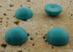 13mm. TURQUOISE MATTE MARBLE ROUND CABOCHONS - Lot of 48