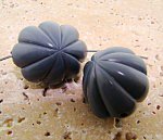 GREY 32x26MM FLUTED FLOWER BEADS - Lot of 12