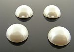14MM WHITE HIGH DOME PEARL ROUND CABOCHONS - Lot of 144