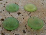 15mm. JADE SHINY MARBLE ROUND CABOCHONS - Lot of 48