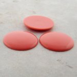 Coral - 28mm. Round Domed Cabochons - Lots of 12