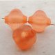 APRICOT MATTE 27X24MM ETCHED EXTENDED HOLE BEADS- Lot of 12