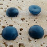 13mm. CAPRI MATTE MARBLE ROUND CABOCHONS - Lot of 48