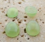 14X10mm. JADE SHINY MARBLE OVAL CABOCHONS - Lot of 48