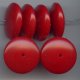 RED 10X26MM SPACER DISC BEADS - Lot of 12