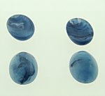 14x10mm. LAPIS MATTE MARBLE OVAL CABOCHONS - Lot of 48