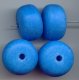 BLUE MATTE WASH 16X24MM DONUT SPACER BEADS - Lot of 12