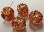 15mm. COPPER COATED ROUND BAROQUE NUGGET BEADS - Lots of 12