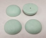 MINT GREEN CRACKLE - 28mm. ROUND DOMED CABOCHONS - Lots of 12