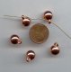 10MM COPPER COATED 1-LOOP ROUND PENDANTS - Lot of 12